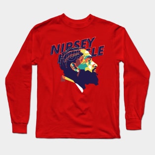 Tribute Nipsey Hussle on WPAP art Long Sleeve T-Shirt